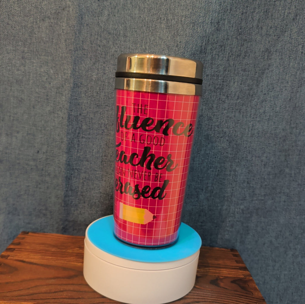 Teacher Appreciation Travel Tumbler 20oz Pink Hot Cold Cup with Lid