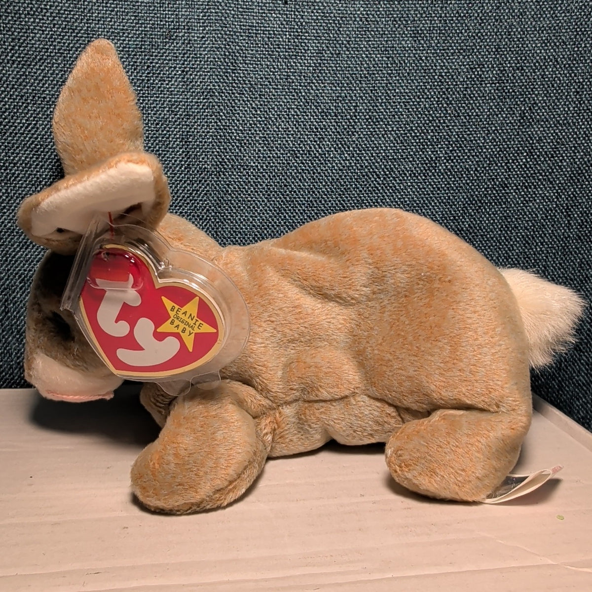 Ty Beanie Baby Nibbly 1998 Retired Speckled Bunny with Tag Protector Vintage