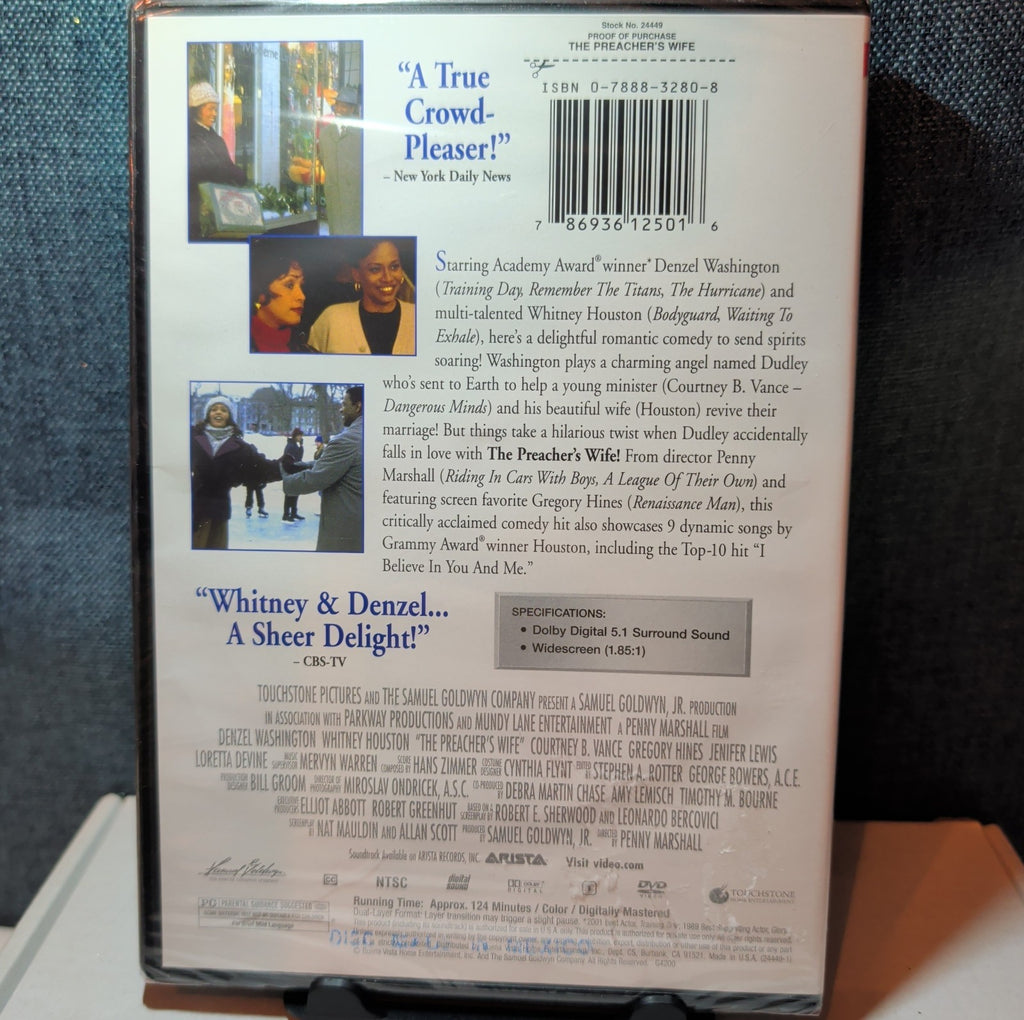 The Preacher's Wife DVD 2002 Widescreen Whitney Houston Sealed