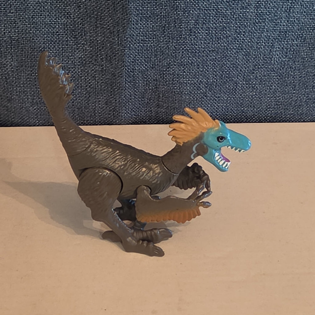 Animal Planet Dino Tower Replacement Raptor Figure Feathered Blue Face Toy