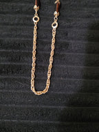 Sarah Coventry Emberwood Long Vintage Necklace 1975 Gold Tone Root Beer Amber