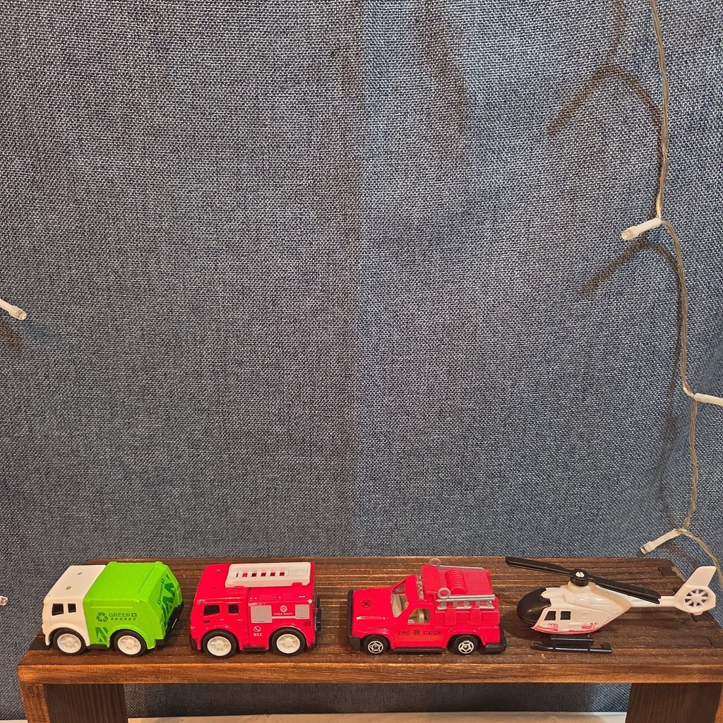 City Rescue Toy Vehicle Lot 4 Fire Truck Copter