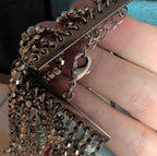 Multi Strand Silver Tone Beaded Statement Necklace Glam