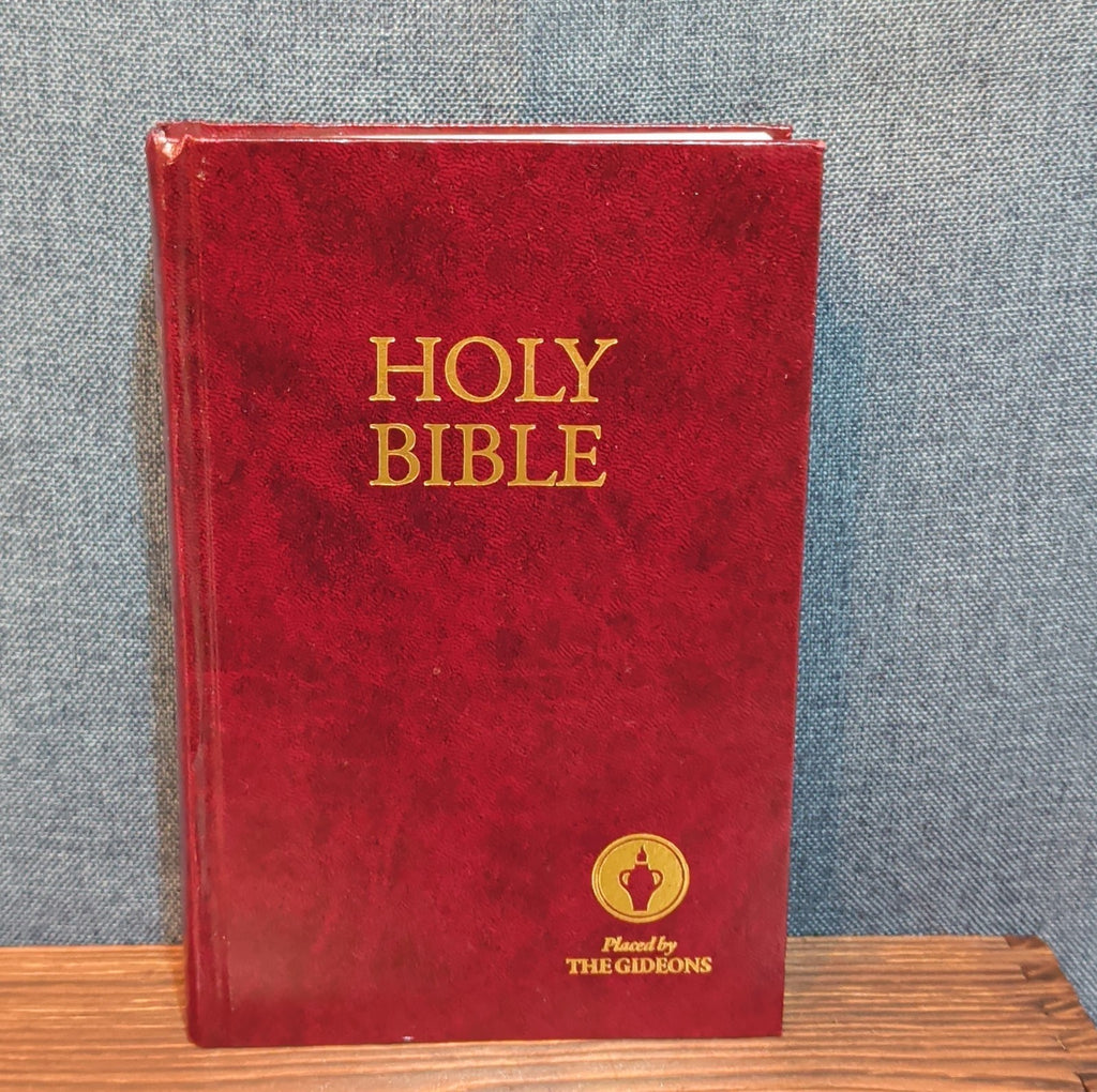 Holy Bible Placed By The Gideons Red Hardcover Book Classic