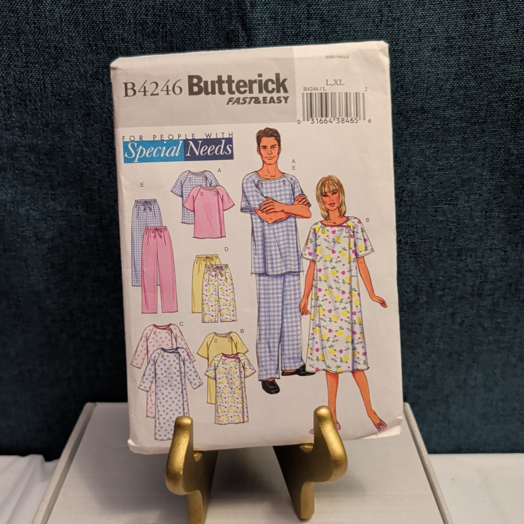 Butterick B4246 Sewing Pattern Adaptive Special Needs Gown Pants Unisex