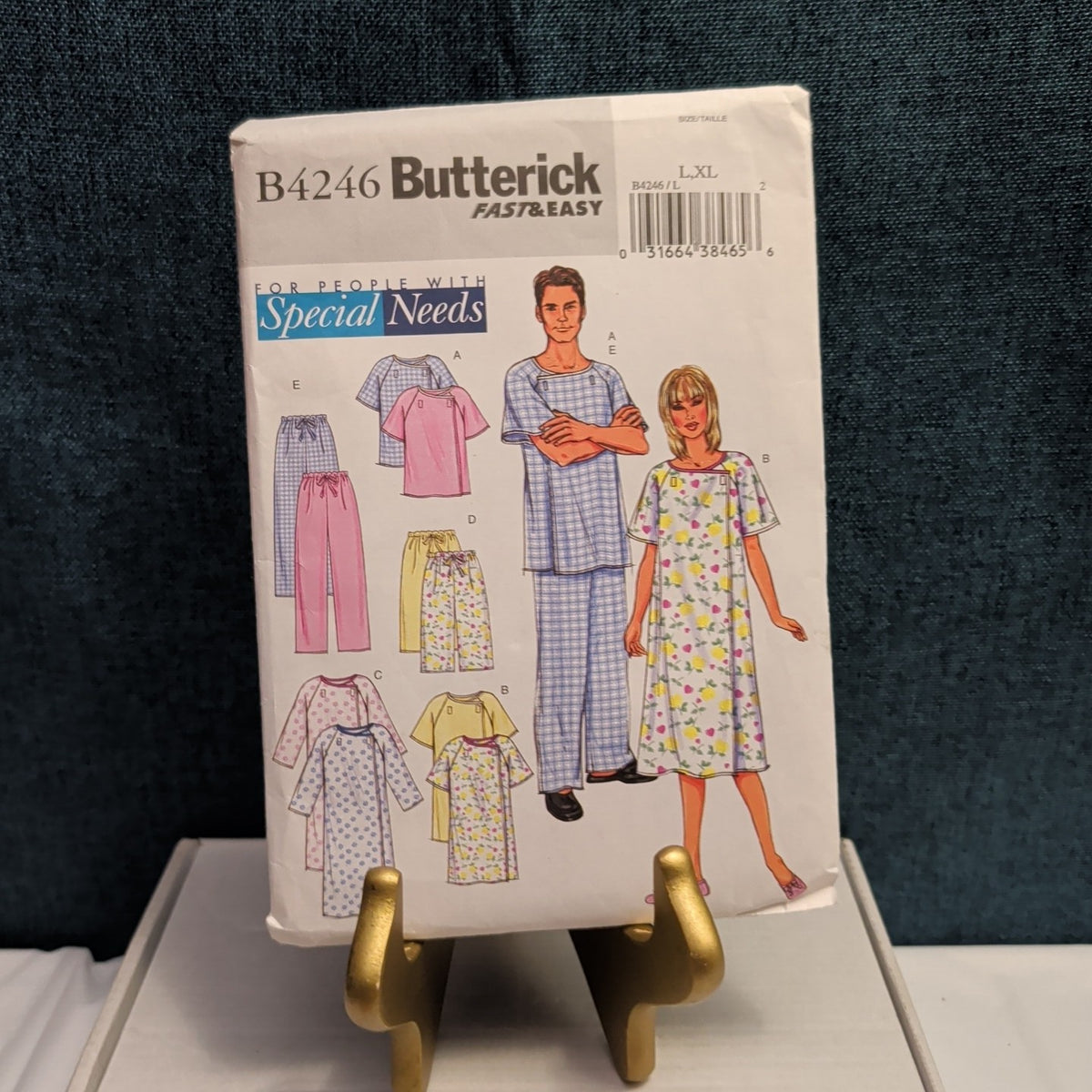 Butterick B4246 Sewing Pattern Adaptive Special Needs Gown Pants Unisex