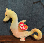 Vintage TY Teenie Beanie Baby, "Neon The Seahorse" With Original Tag EUC 