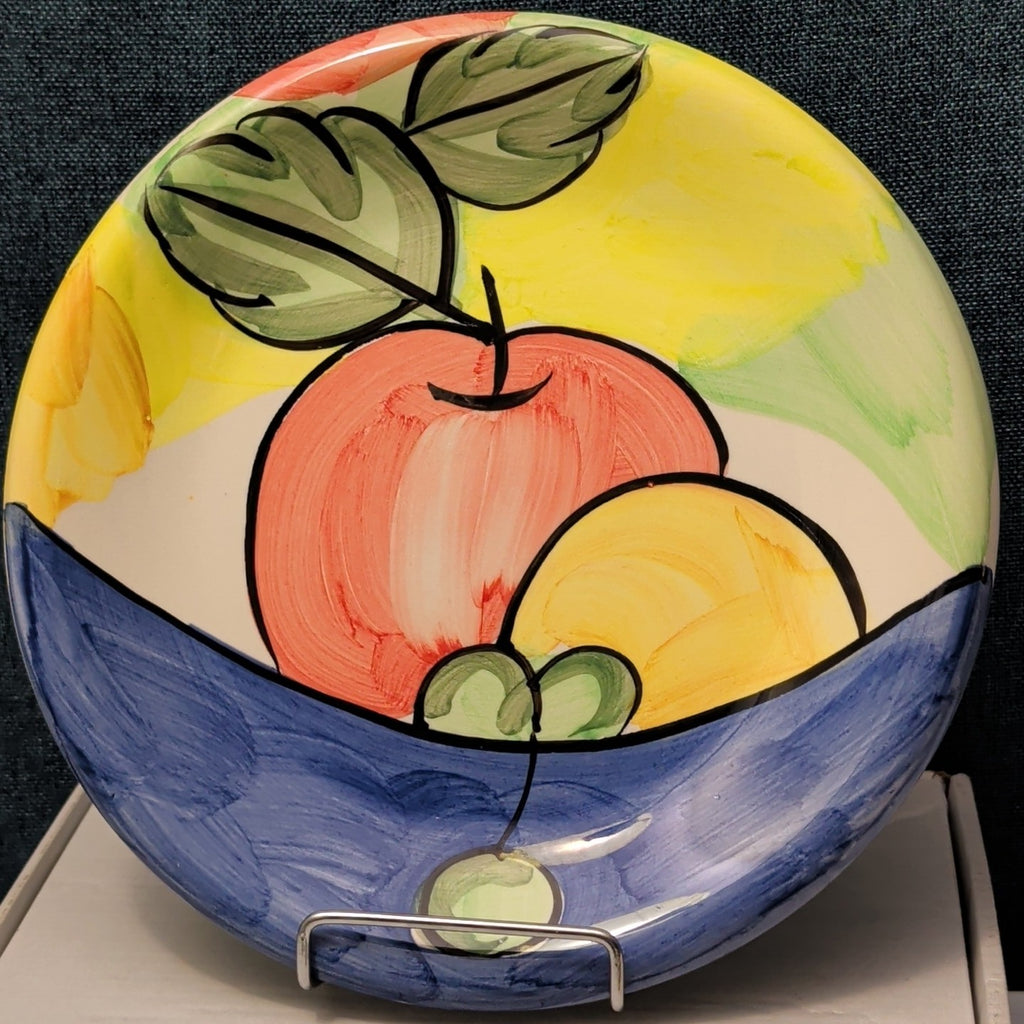 Bella Ceramica ALFRESCO FRUIT Dinner Plates | 10.75" Hand Painted | Set of 7