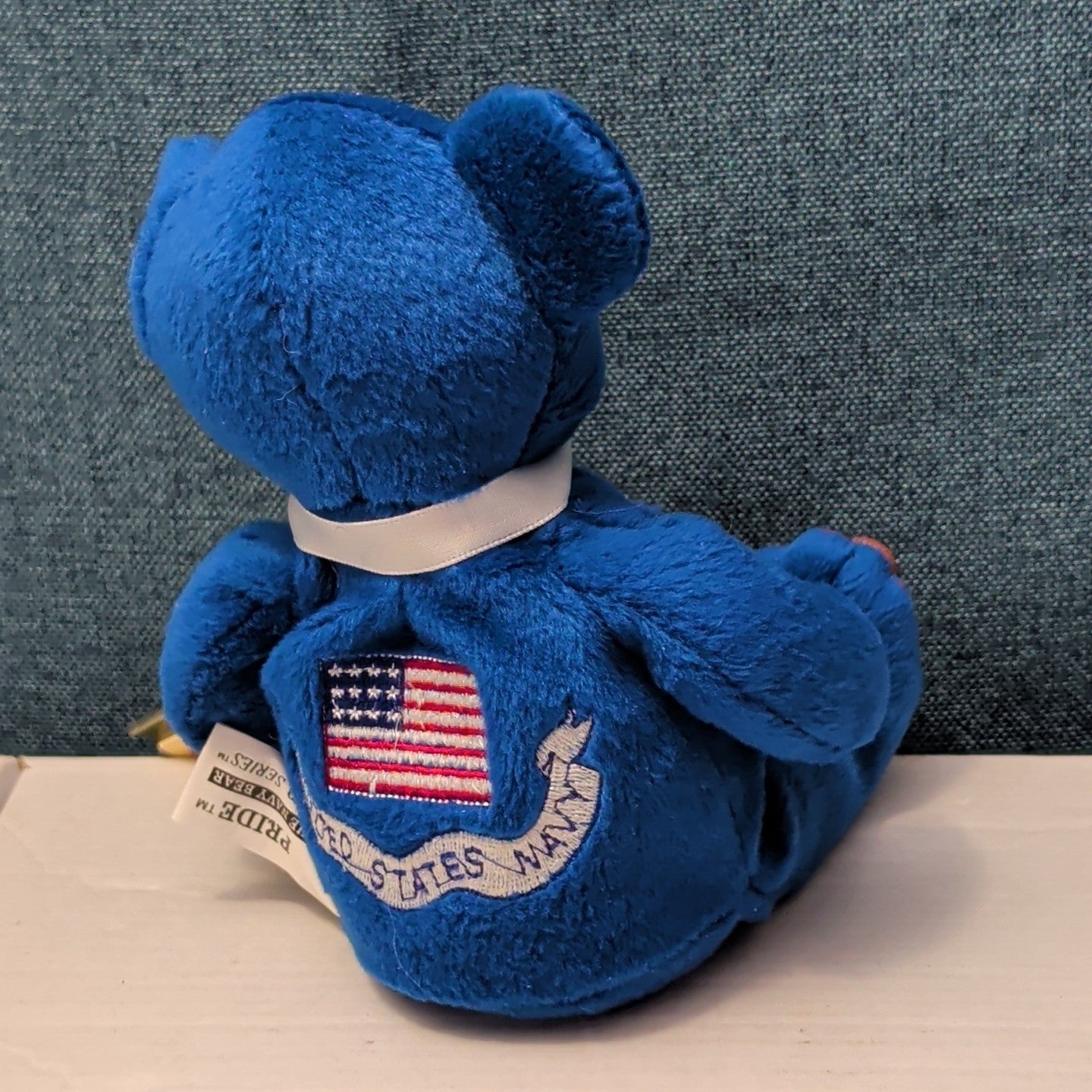 Tagged DOD Bear  Patriotic Plush Pride US Navy Bear 9" Vintage 1999 Military