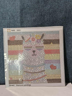 DIY Diamond Art Kit for Kids | Llama Design with White Frame | Puzzle Brain Fun 