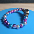 Taylor Swift Lover Snap Charm Beaded Stretch Bracelet