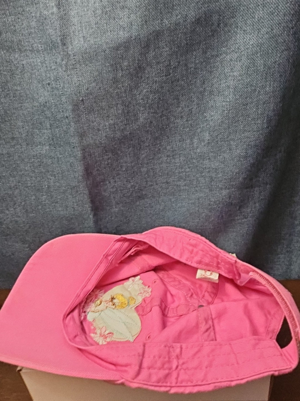 Disney Tinker Bell Hat Pink Baseball Cap "Cute but Feisty" Y2K Embroidered