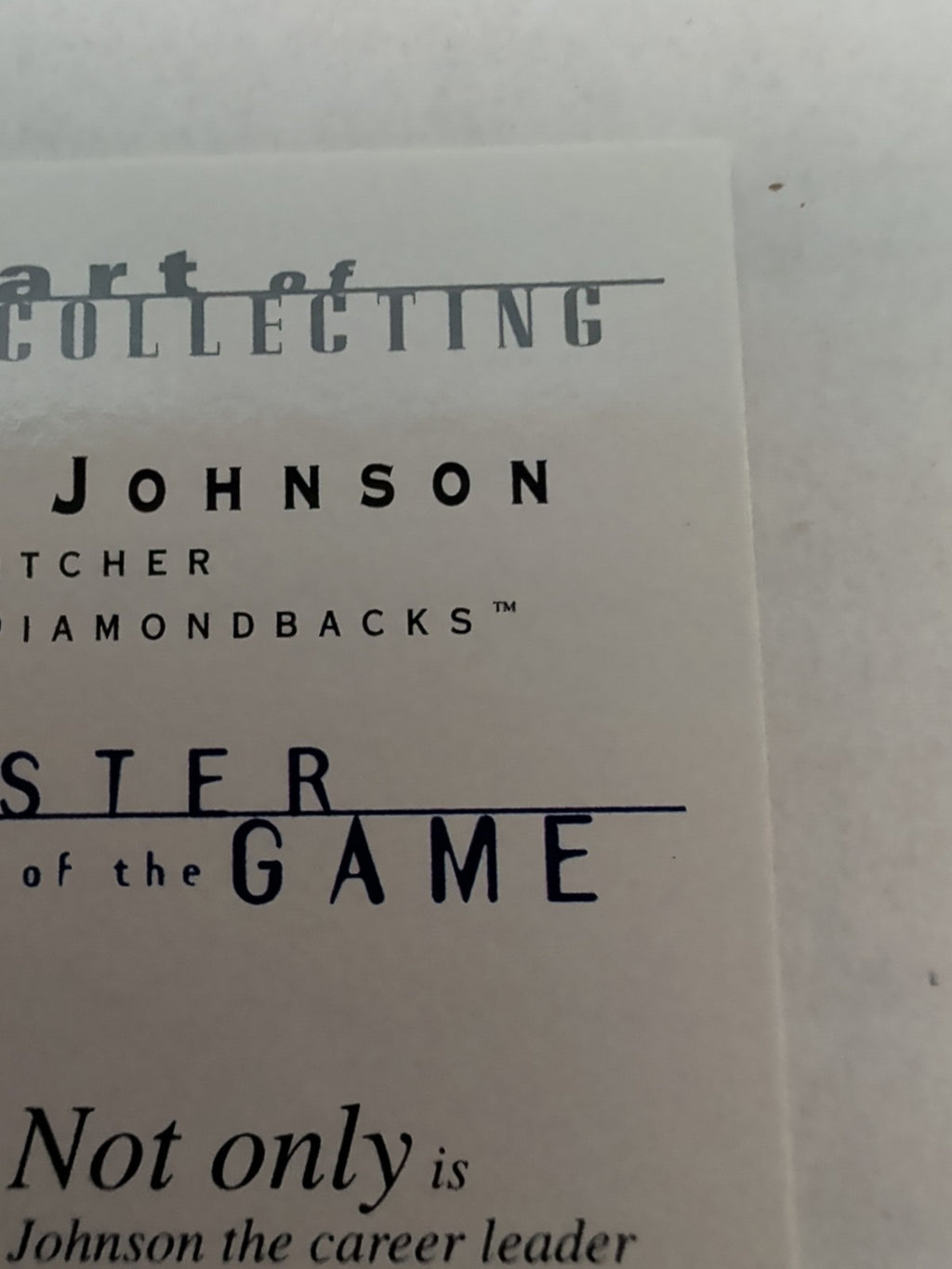 2000 Topps Gallery - Masters of the Game Randy Johnson #111