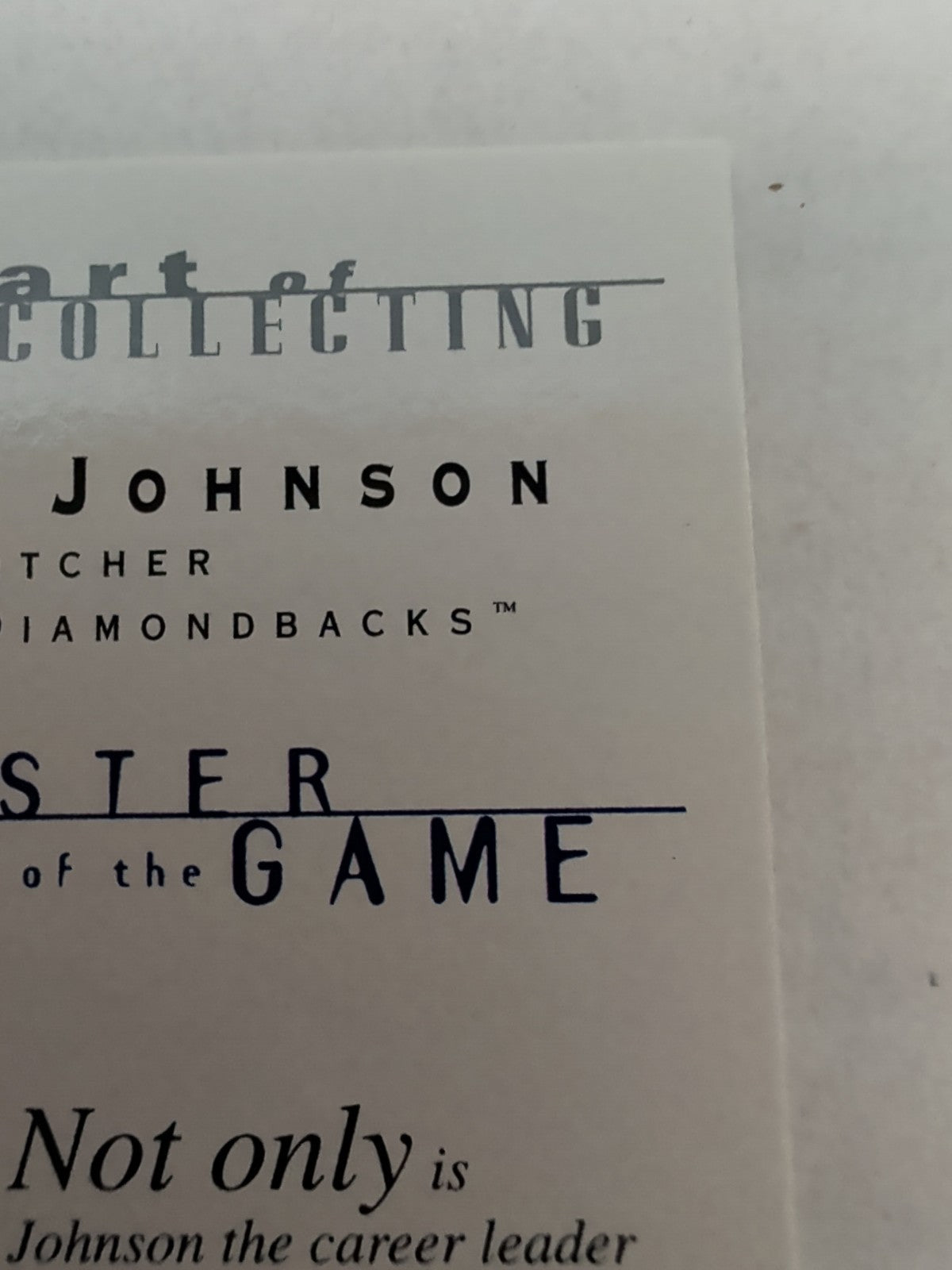 2000 Topps Gallery - Masters of the Game Randy Johnson #111
