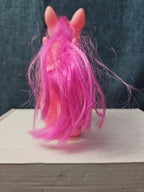 Pink Pegasus Pony Toy | 4.5"  MLP Style "Fakie" Figure | Magenta Hair
