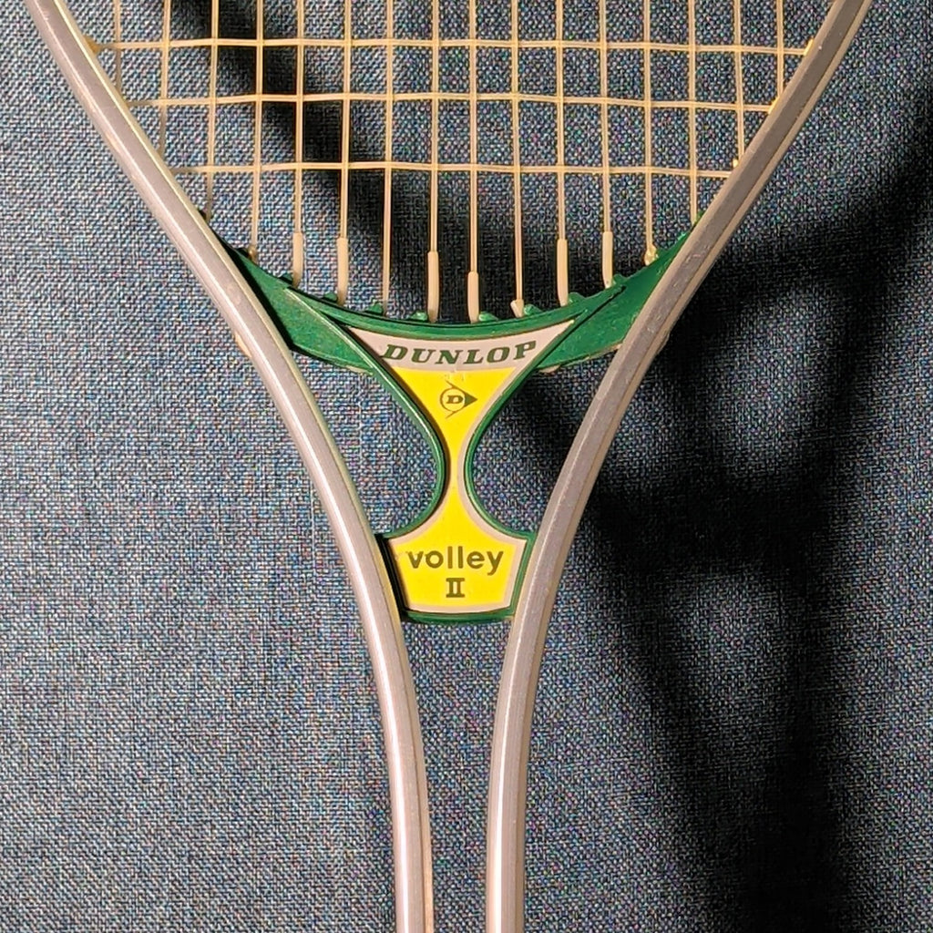 Vintage Dunlop Volley II Aluminum Tennis Racquet 4 5/8 L Made in USA With Cover