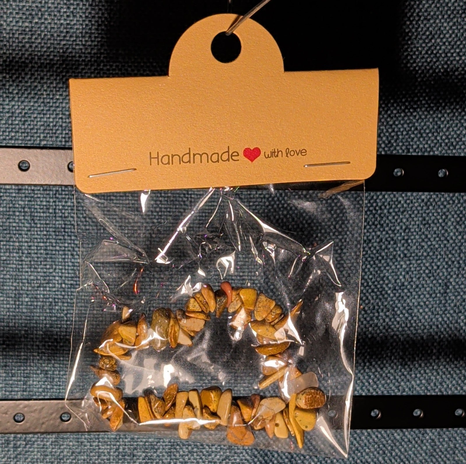 Handmade Artisan Natural Stone Chip Stretch Bracelet