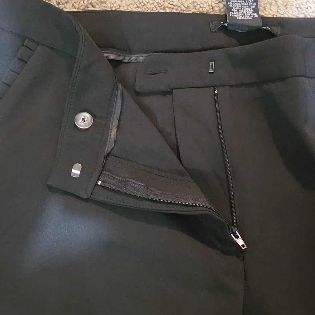 Zac & Rachel Black Dress Pants 14 Pleated Pocket Stretch Career NWOT
