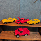Toy Car Truck Lot 7Pc Plastic Blue Red Yellow