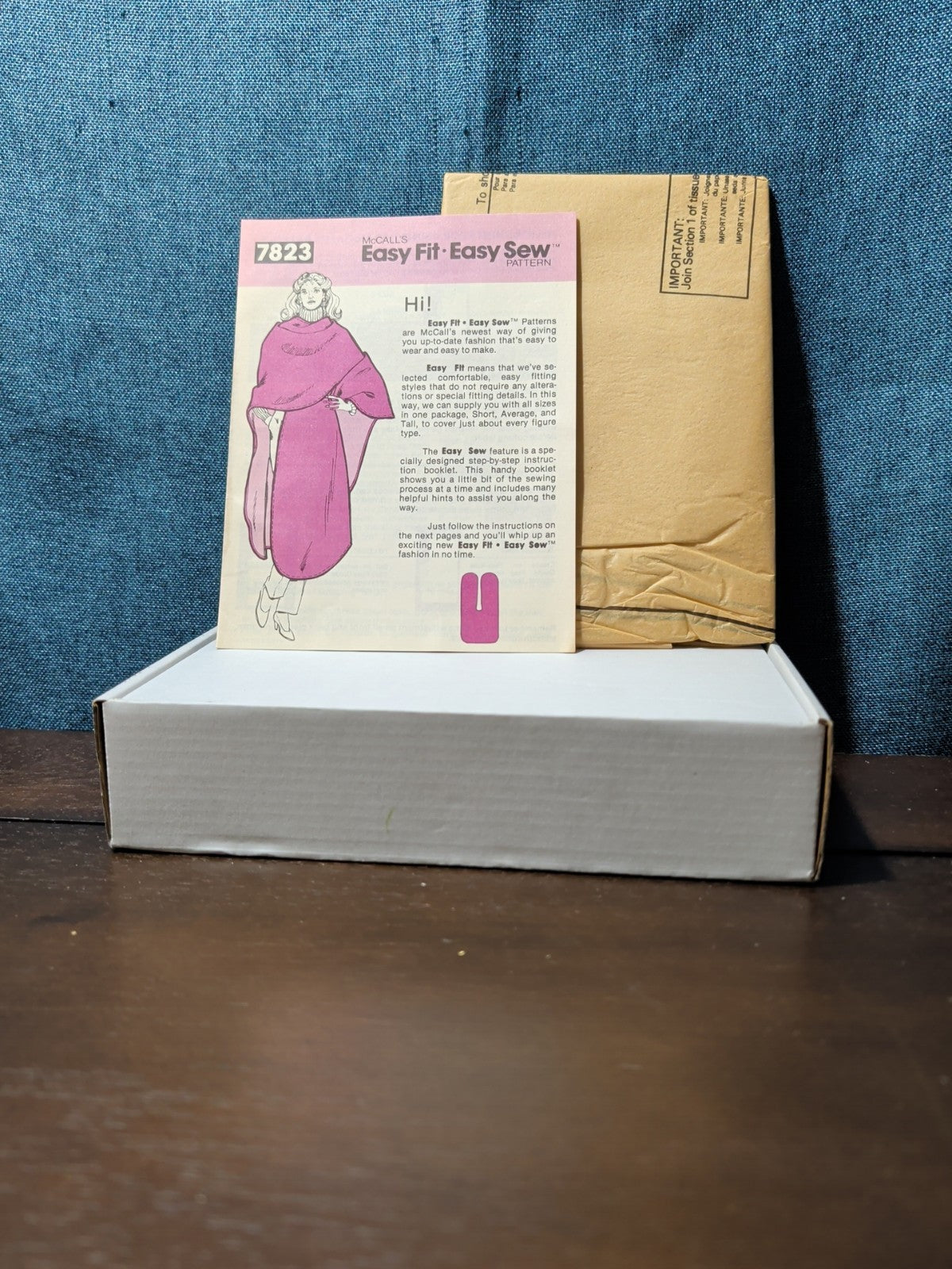 ​Vintage McCall's 7823 Sewing Pattern | Misses' Poncho Cape Wrap | Easy One Size