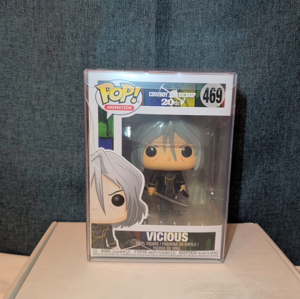 Funko Pop Cowboy Bebop Vicious 469 Vaulted Vinyl Figure Anime with Protector
