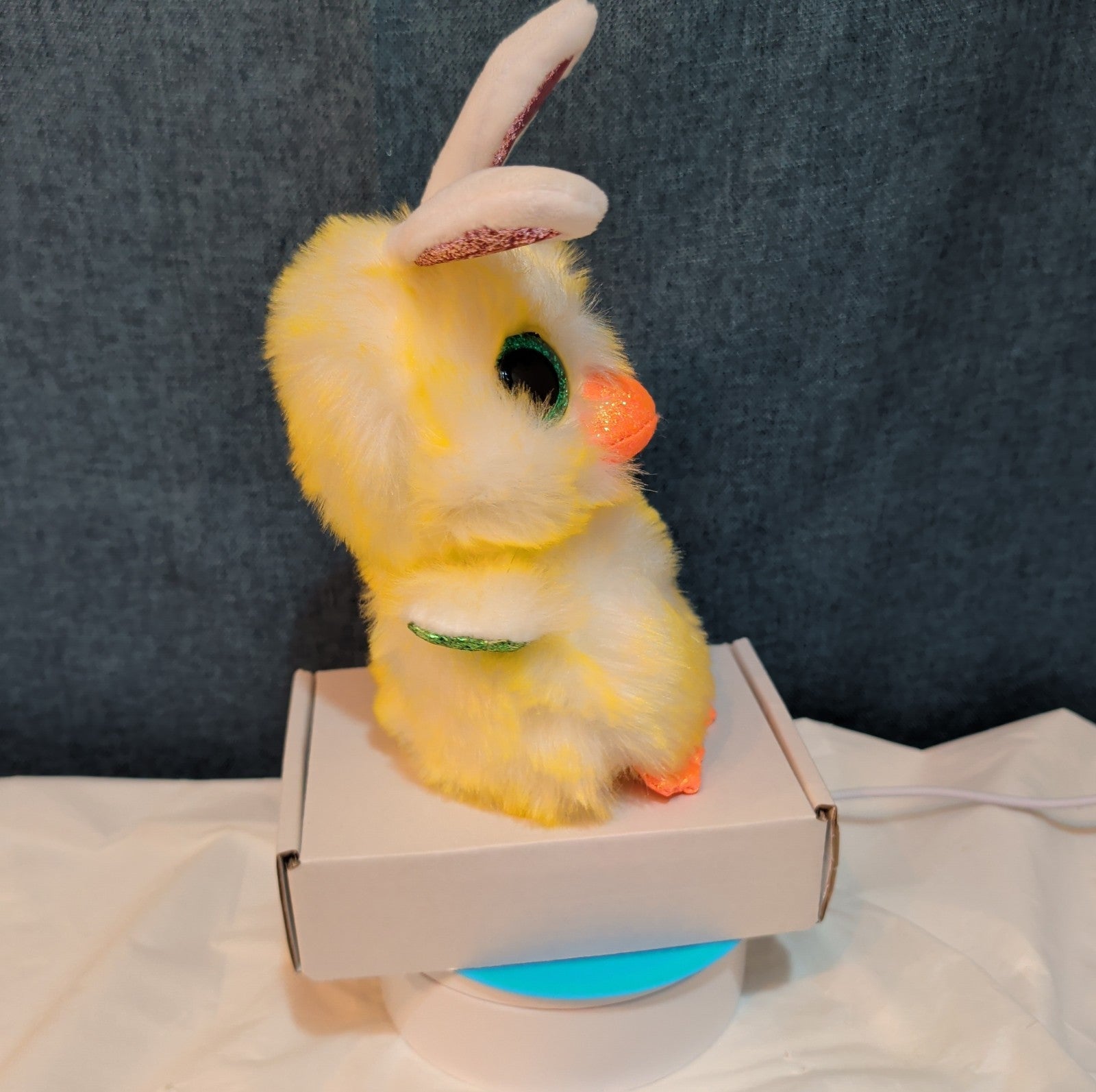 Ty Beanie Boos Coop The Easter Chick Bunny Ears Plush 6" Glitter Eyes NWT
