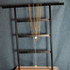 Layered Necklace Gold Tone Medallion Minimalist