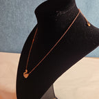 Rose Gold Tone Swan Pendant Stainless Steel Coquette NWT