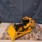 Caterpillar CAT Bulldozer Toy Plastic Construction Vehicle Y2K