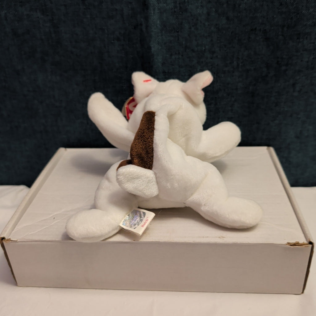 Ty Beanie Baby Butch Bull Terrier Dog 1999 Retired Plush TAG CREASE Clean 4227
