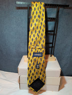Vintage Edwards Michigan Silk Tie Gold Geometric Art Deco Men's Necktie 59"