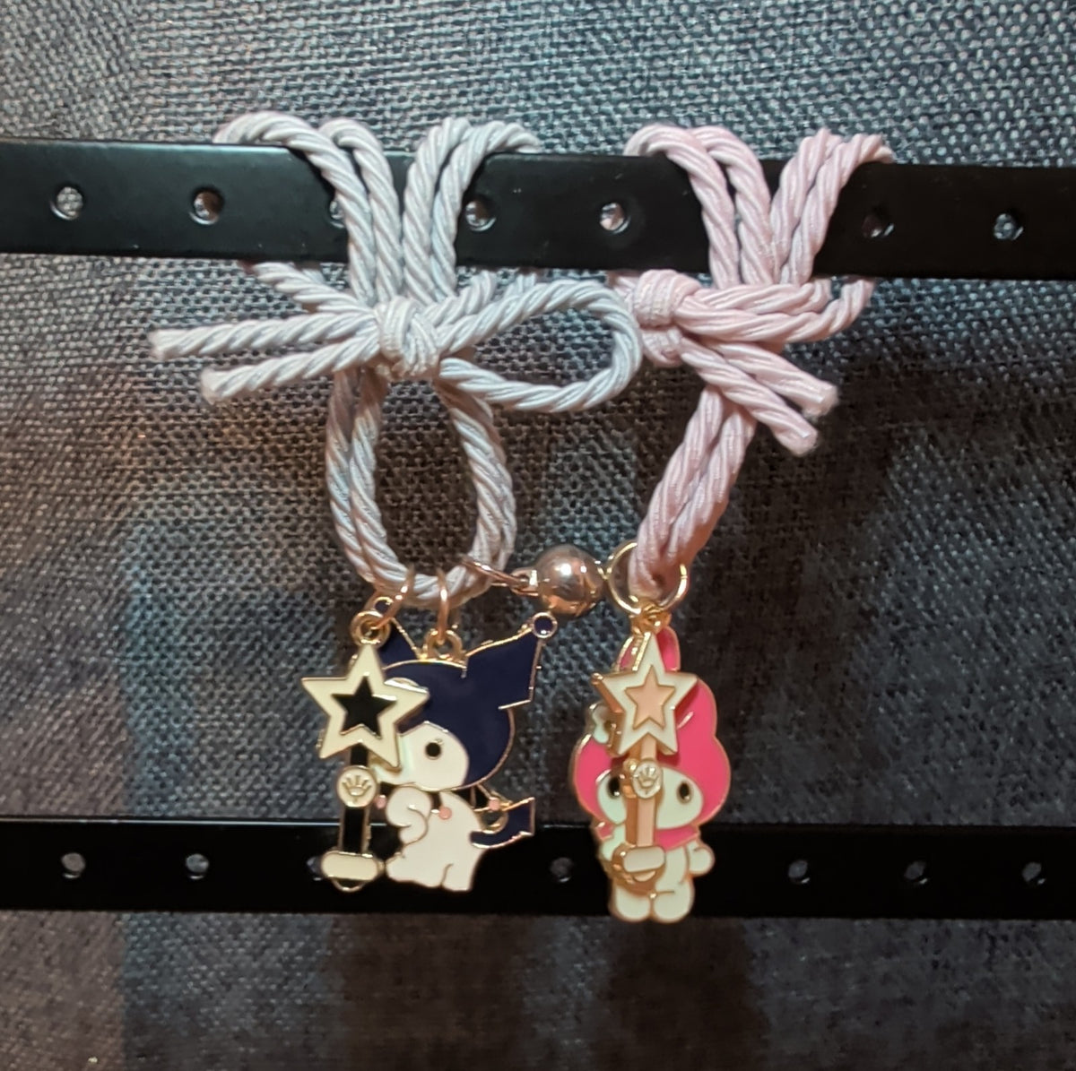 Kuromi My Melody Magnetic Friendship Bracelet Set Enamel Kawaii Y2K  OS