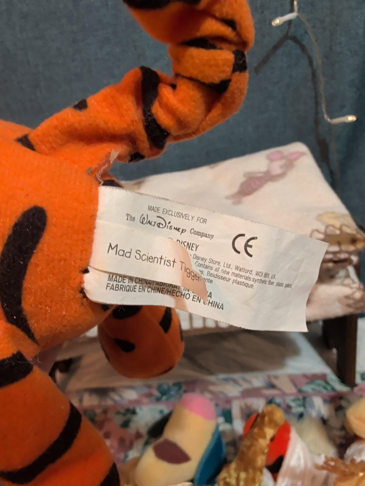 Disney Tigger Plush Lot Angel Mardi Gras Professor Pooh Blanket