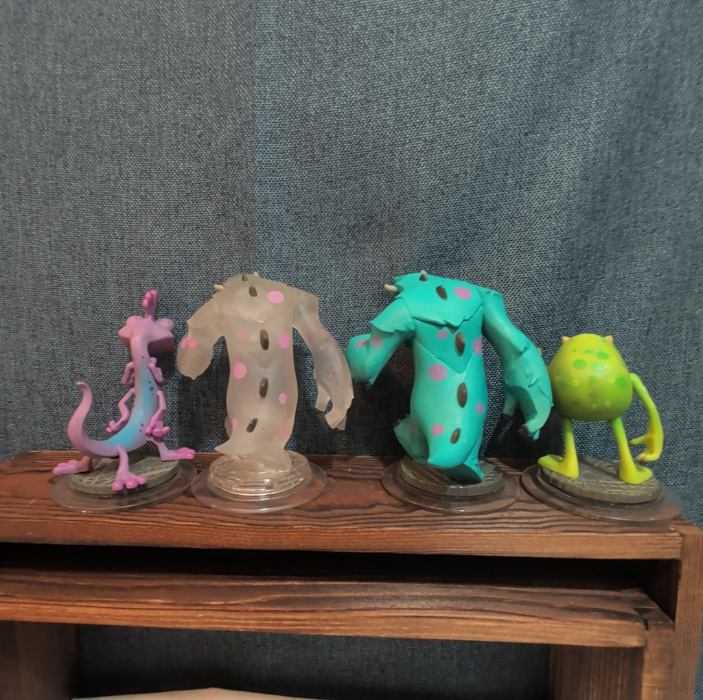Disney Infinity Monsters Inc 4 Figure Lot Crystal Sulley Mike PVC Loose