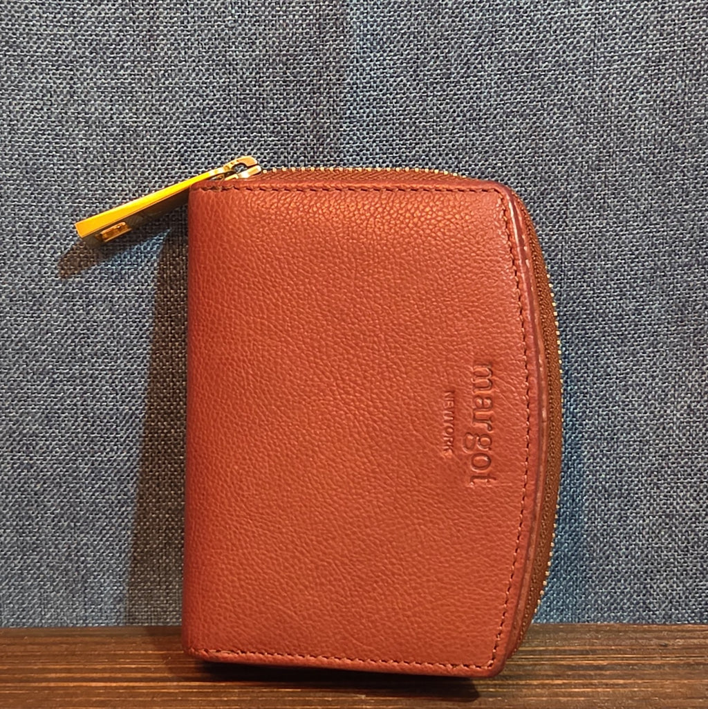 Margot New York Gina Compact Wallet Brandy Leather Boho