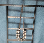 Gunmetal Double Layer Crystal Statement Necklace Edgy Glam