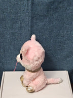 Ty Beanie Boos Fiona Pink Cat Plush | Glitter Eyes & Gold Feet | 6-9"