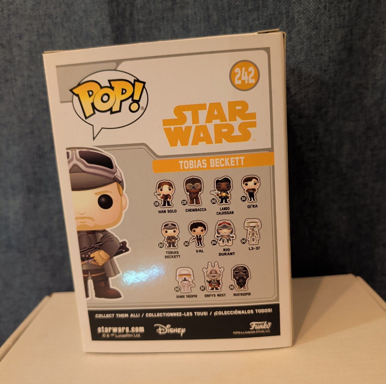 Funko POP Star Wars Tobias Beckett 242 Vinyl Bobble-Head in Box with Protector