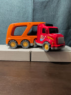 Big Toddler Semi Truck Car Hauler Toy Vehicle Lights & Sounds Transport Trailer