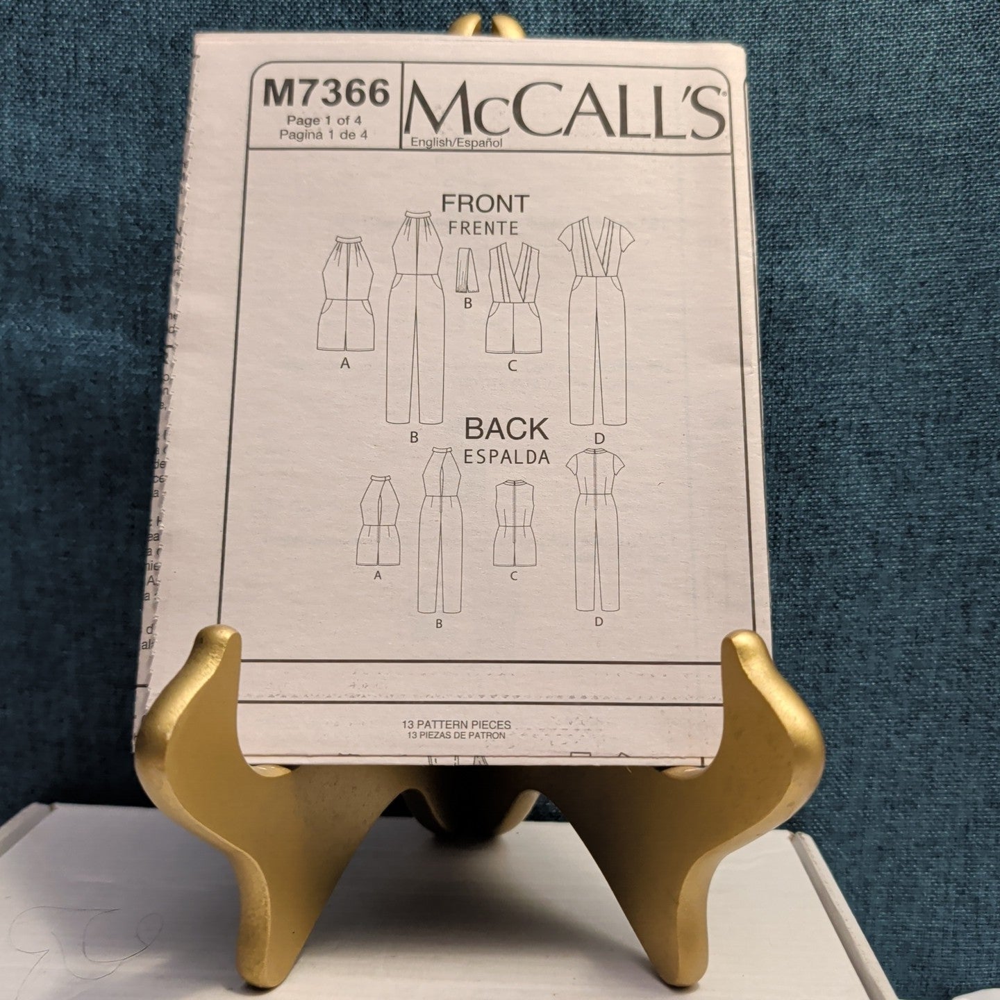 2016 McCall's M7366 Misses' Jumpsuit & Romper Sewing Pattern | Size 14-22 UNCUT