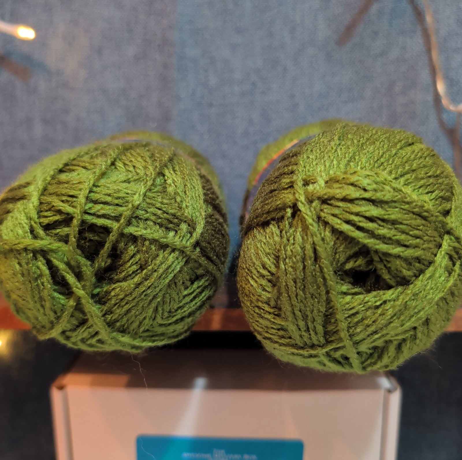 Herrschners Afghan Yarn 2 Ply Fern Green Acrylic 2 Skein Lot 0048