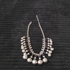Chunky Silver Bib Statement Necklace Black Cube Cascading Collar Choker Punk Mod