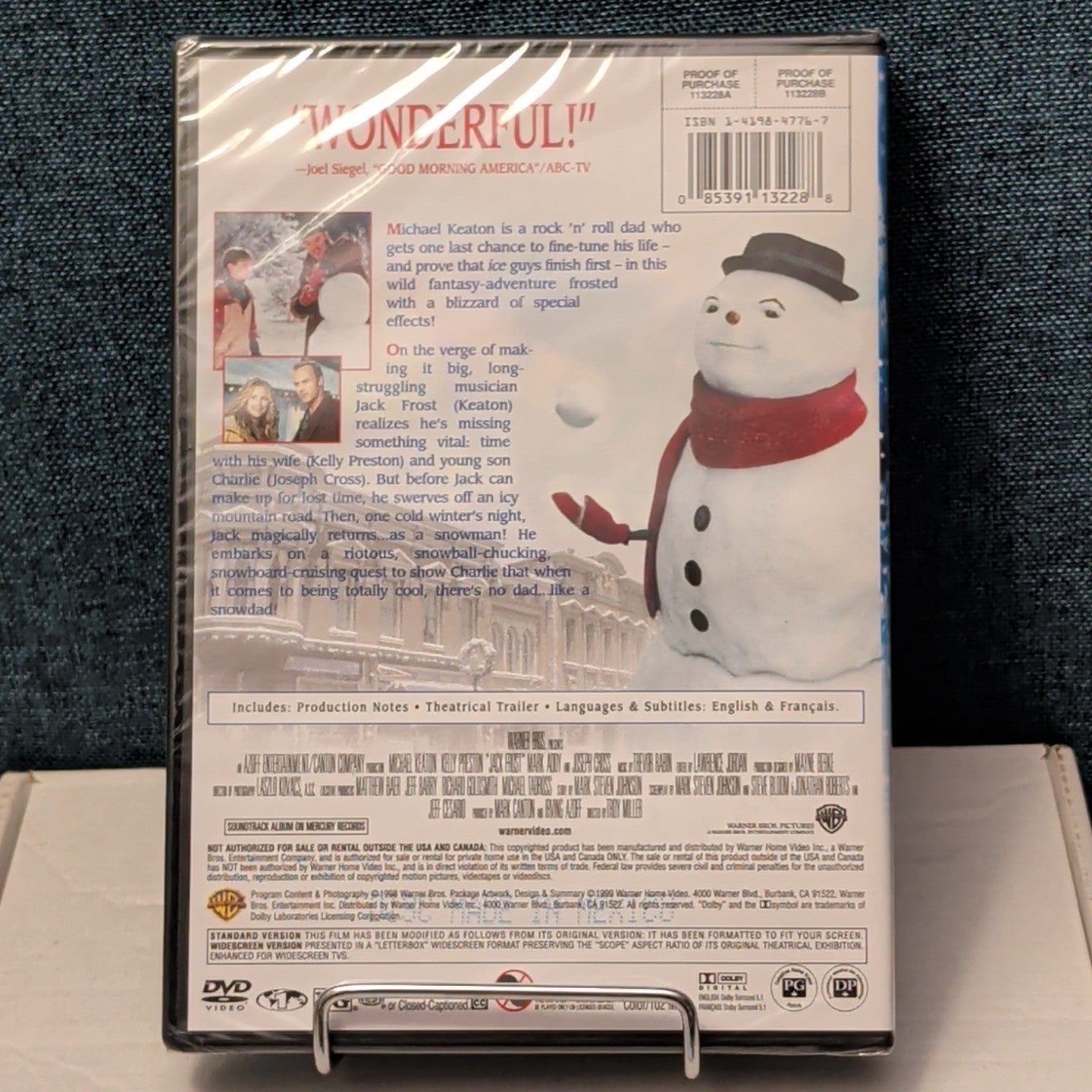 Jack Frost DVD Michael Keaton 1998 Family Movie Christmas Fantasy New Sealed NIB