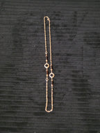 Sarah Coventry Emberwood Long Vintage Necklace 1975 Gold Tone Root Beer Amber