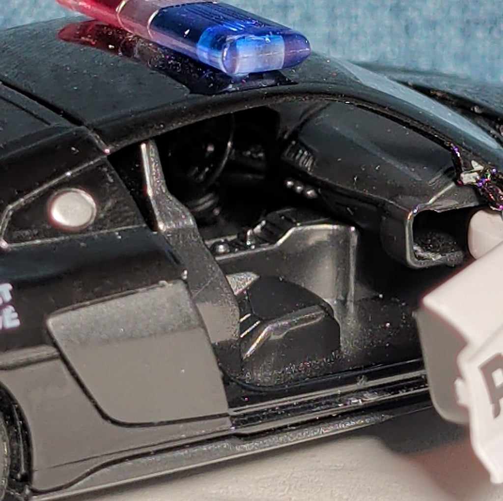 RMZ City Audi R8 Police Car 1/36 Diecast Pull Back Opening Doors PreOwned
