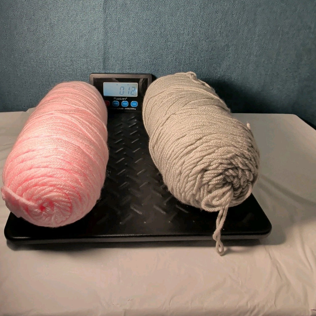 Assorted Yarn 12oz Baby Pink & Light Grey Silver Crochet Knitting Destash