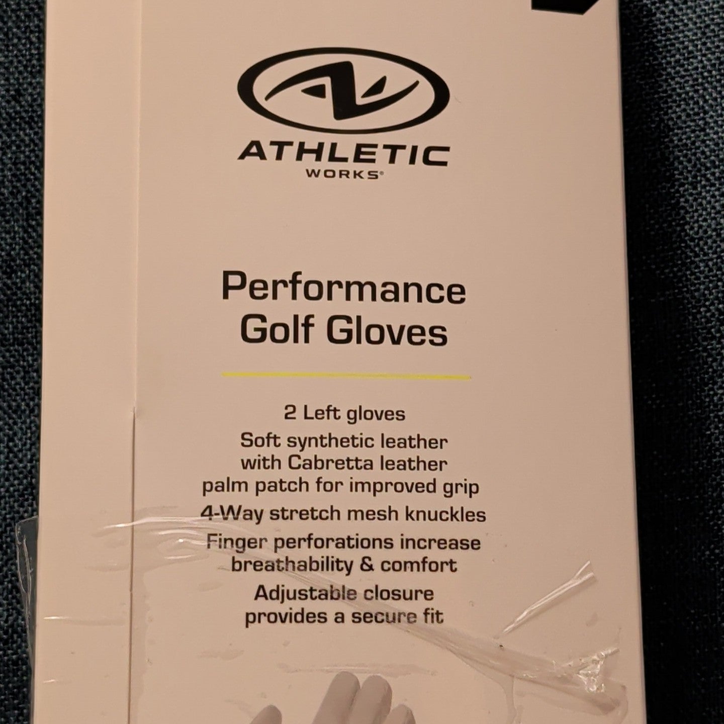 NEW Athletic Works Performance Golf Gloves 2-Pack | Size M/L | 2 Left Hand Glove