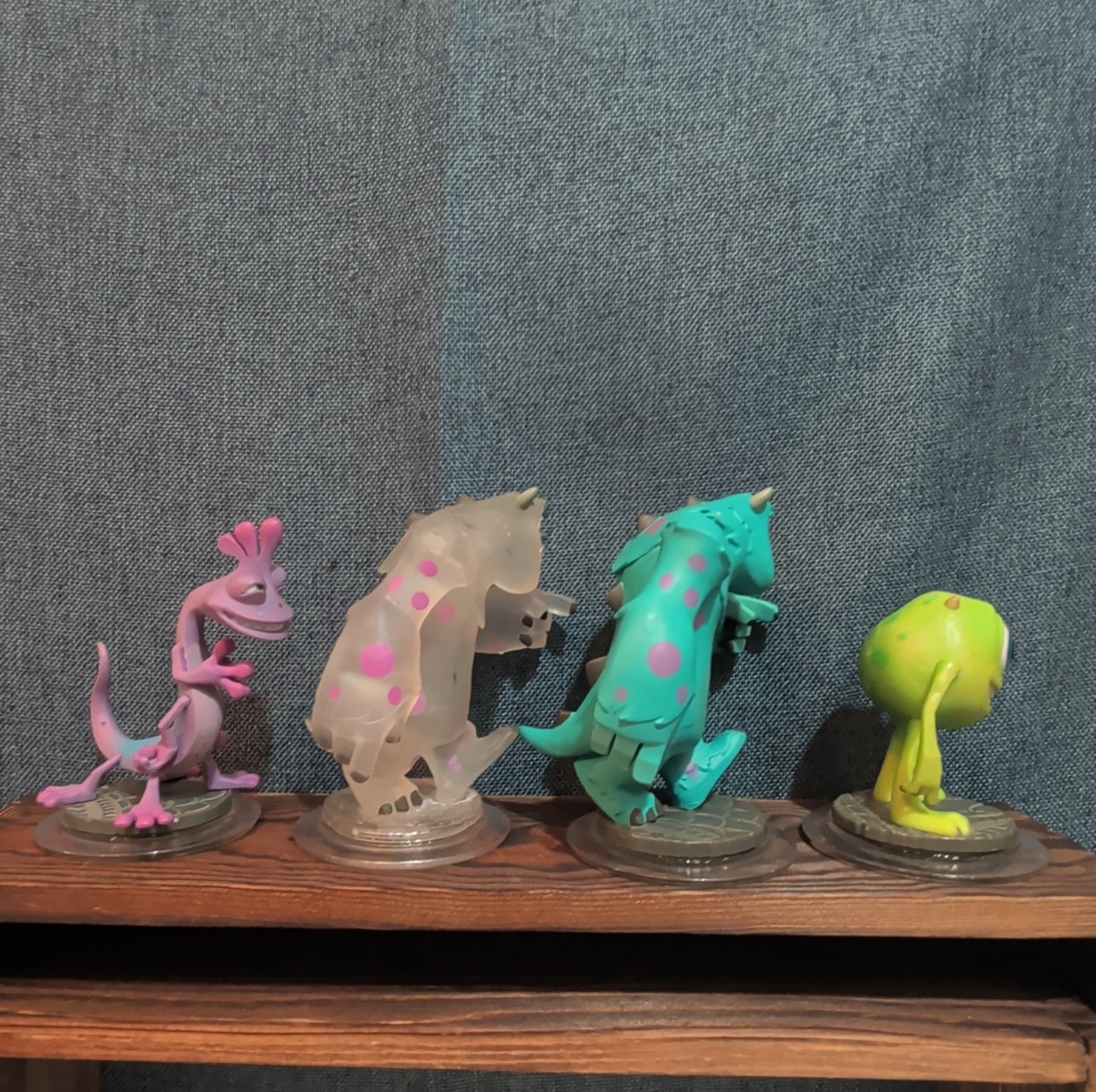 Disney Infinity Monsters Inc 4 Figure Lot Crystal Sulley Mike PVC Loose