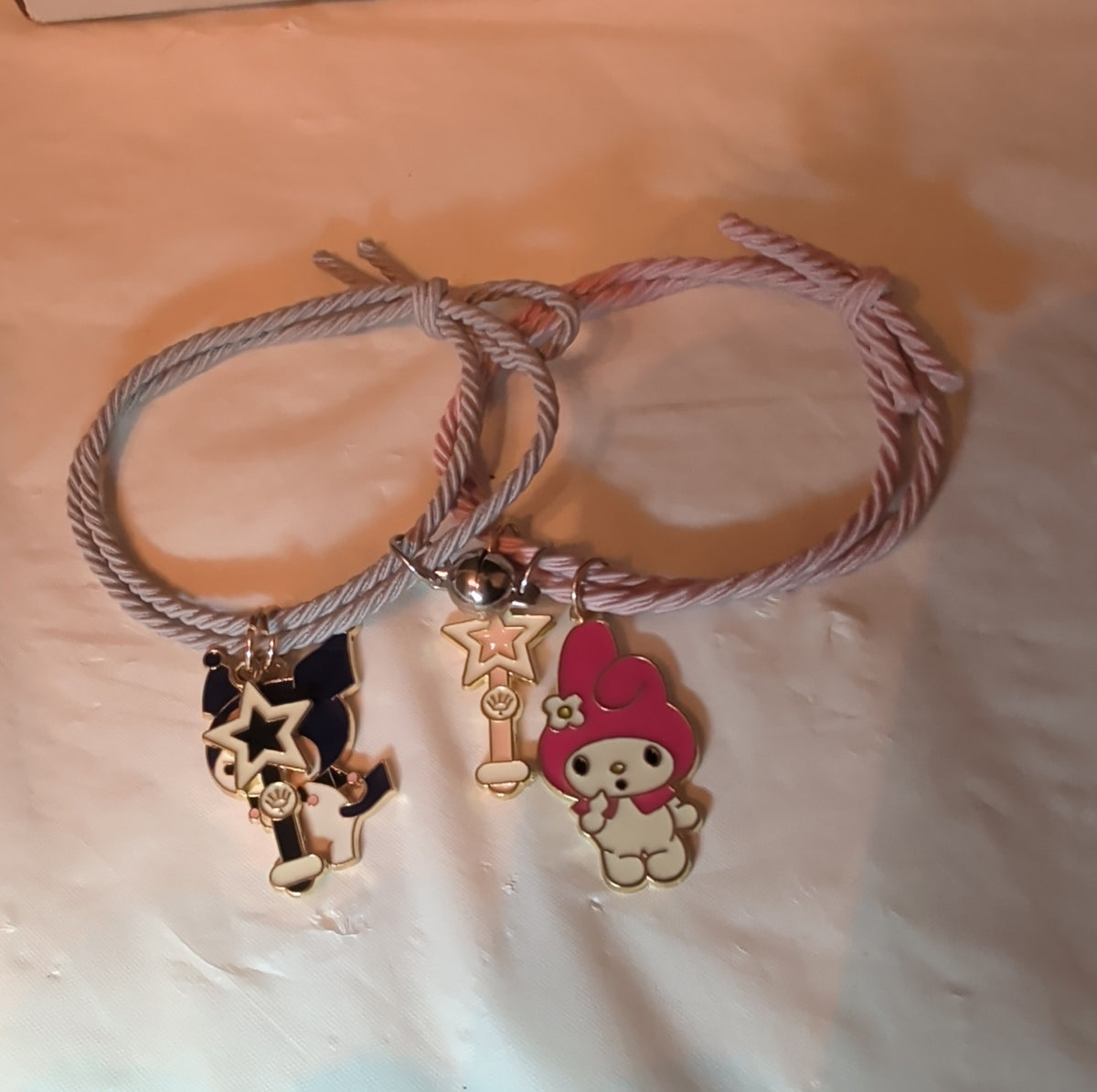 Kuromi My Melody Magnetic Friendship Bracelet Set Enamel Kawaii Y2K  OS