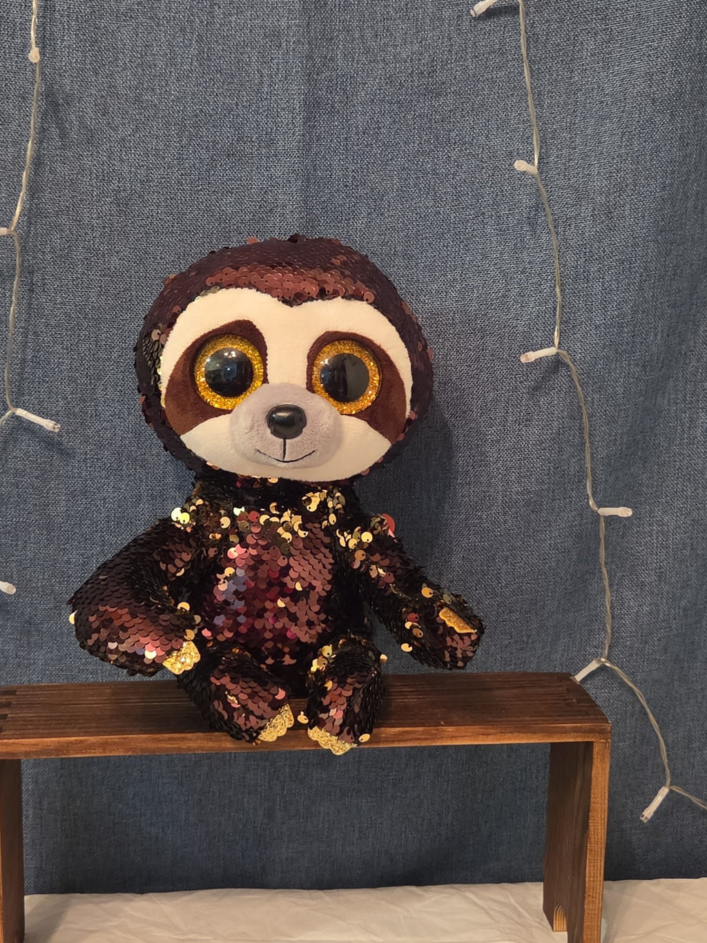 Limited TY Flippables Dangler Sloth 9" Sequin Plush WT